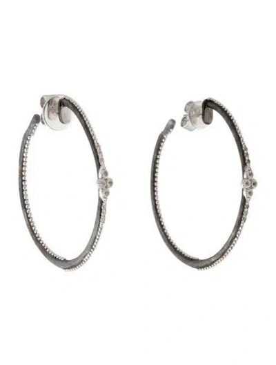 Pre-owned Jude Frances Topaz Large Moroccan Quad Hoop Earrings In Multi