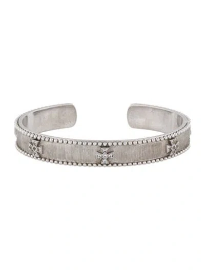 Pre-owned Jude Frances Topaz Maltese Hinged Cuff, 6.75" In Multi
