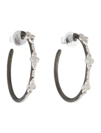 Pre-owned Jude Frances Topaz Moroccan Quad Hoop Earrings In Multi