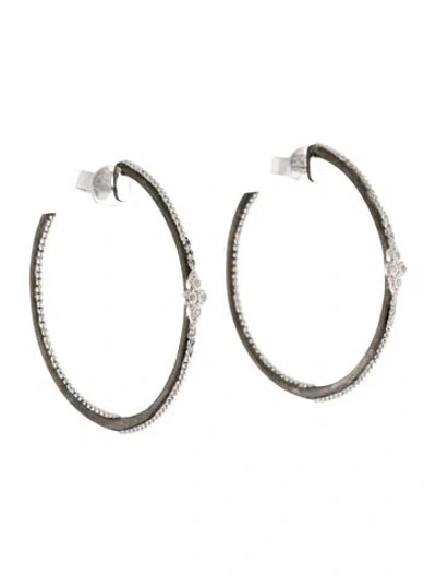 Pre-owned Jude Frances Topaz Moroccan Quad Hoop Earrings In Multi
