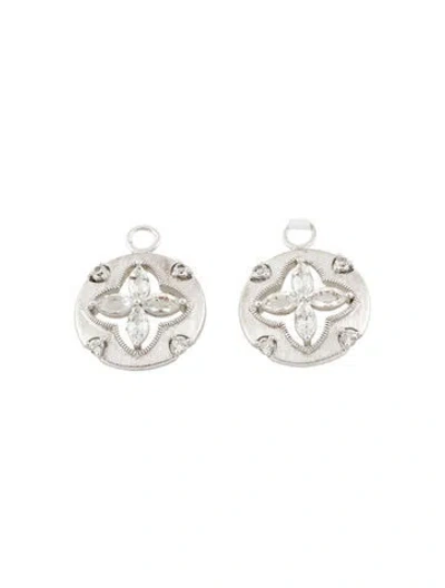 Pre-owned Jude Frances Topaz Quad Round Earring Enhancers W/ Tags In Multi