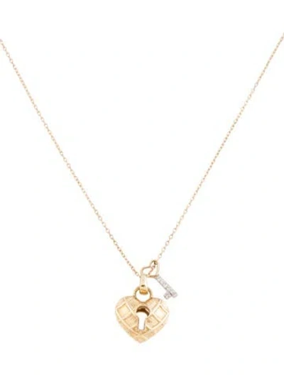 Pre-owned Jude Frances Zasha By  14k Diamond Pendant Necklace, 16" In Multicolor