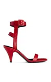 Jude Fume Leather Sandals In Red