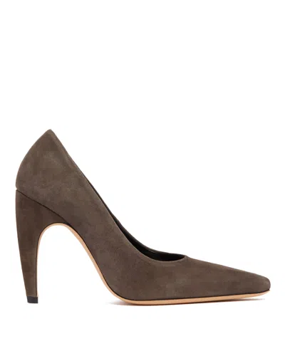 Jude Green Suede Fame Pumps In Brown
