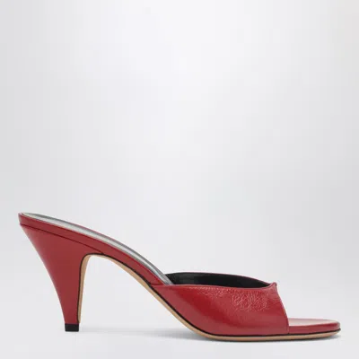 Jude Haze Sandal In Red Leather In Multi
