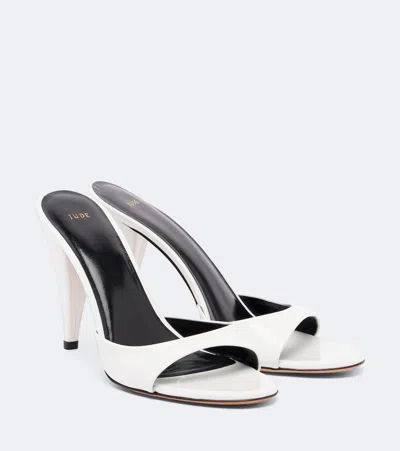 Jude Hew Leather Mules In White