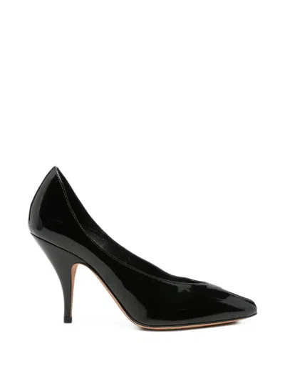Jude Icon Patent-finish Cut-out Pumps In Black