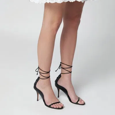 Jude Issa Black Leather Sandals