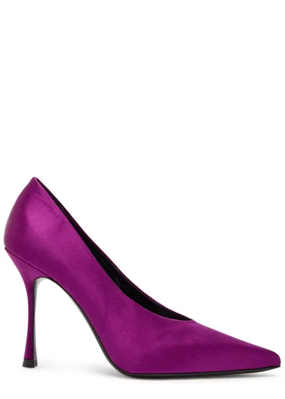Jude Kiss 105 Silk Pumps In Purple