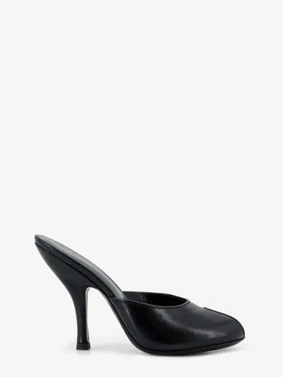 Jude Leather Date Mule Sandals In Black
