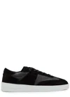Jude Llow Pierre Panelled Grained Leather Sneakers In Black
