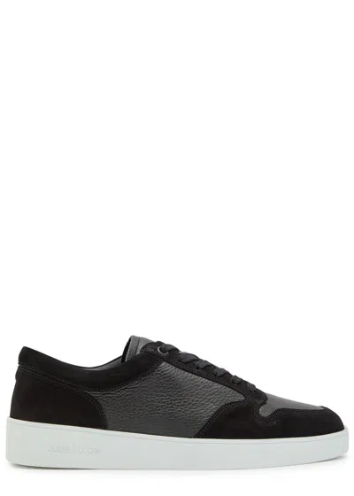 Jude Llow Telier Panelled Grained Leather Sneakers In Black