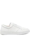 Jude Llow Telier Panelled Grained Leather Sneakers In White