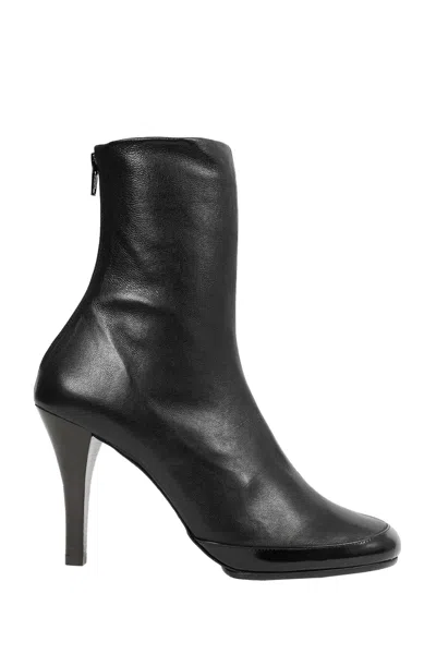 Jude Luna Ankle Boots Black Stretch And Brushed Leather