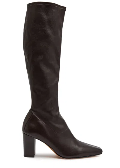 Jude Memo 75 Leather Knee-high Boots In Brown