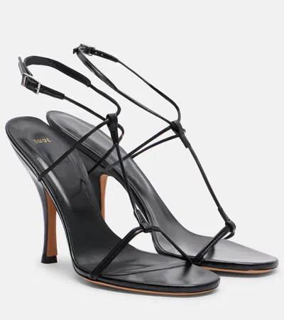 Jude Mixer Leather Sandals In Black