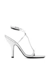 Jude Silver Mixer Leather Sandals In Silver
