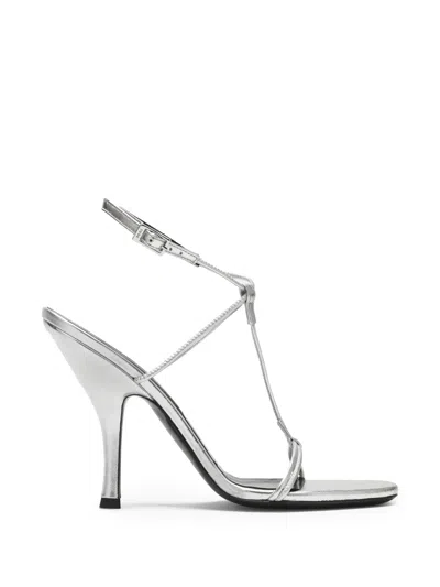 Jude Mixer Sandal In Silver Leather In Black