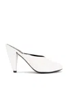 Jude Date 105 Peep-toe Leather Mules In White Leather