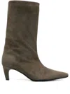 Jude Pointed-toe Boots In Brown