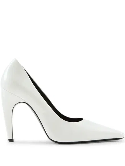 Jude Fame 105 Glossed Leather Pumps In White