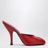 Jude Leather Date Mule Sandals In Red