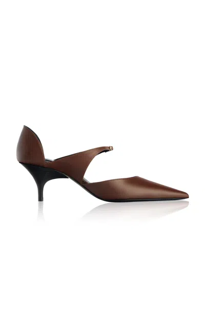 Jude Role Leather Pumps In Brown