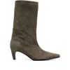 Jude Pointed-toe Boots In Brown