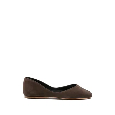 Jude Open-toe Ballet Flats In Brown