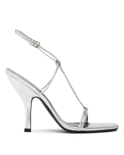 Jude Silver Mixer Leather Sandals In Pattern