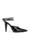 Jude Sky Pointy Mule In Black Leather