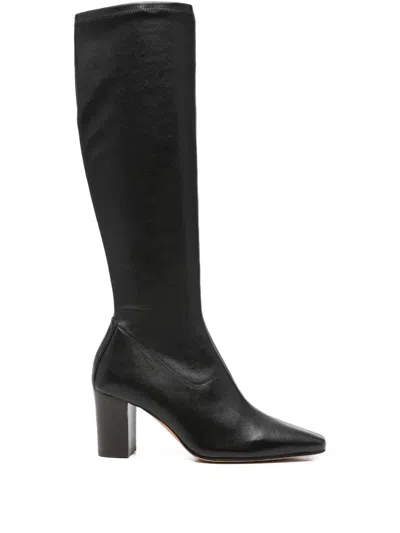 JUDE SQUARE-TOE LEATHER BOOTS