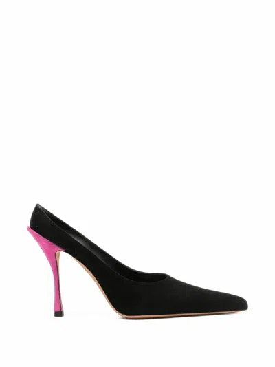 Jude Strike Suede Pointed-toe Pumps In Black