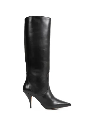 Jude Theresa Leather Knee Boots In Black