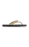 Jude Vermelho Brushed Leather Flip Flops In Neutral