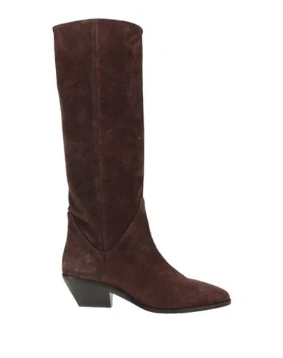 Jude Woman Boot Dark Brown Size 8 Calfskin In Multi