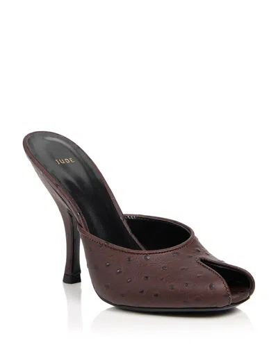 Jude Women's Date Mule Pumps In Brown