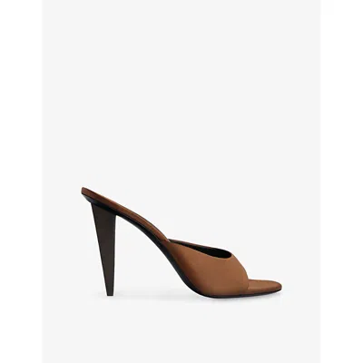 Jude Womens Brown Sky 110 Satin Mules Eur 41 / 8 Uk