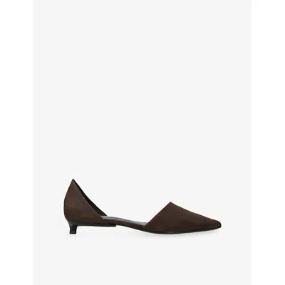 Jude Womens Dark Brown Pirrie Nubuck-leather Pumps Eur 40 / 7 Uk In Animal Print