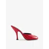 Jude Womens Red Date 105 Leather Mules In Red