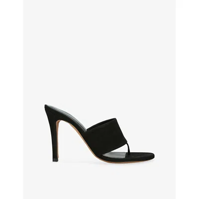 Jude Womens Snug Suede Heeled Sandals Black Eur 39 / 6 Uk