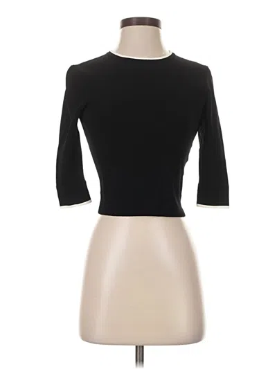 Pre-owned Judith & Charles 3/4 Sleeve Top Black Turtleneck Tops