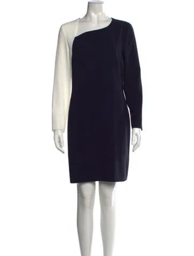 Pre-owned Judith & Charles Asymmetrical Knee-length Dress In Multi