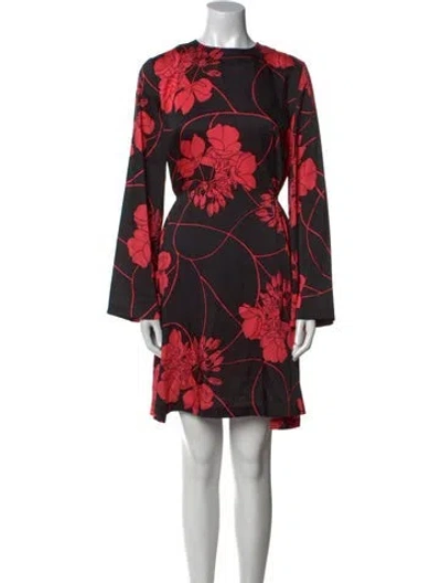Pre-owned Judith & Charles Floral Print Knee-length Dress In Multi