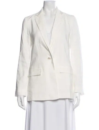 Pre-owned Judith & Charles Linen Blazer In Neutrals