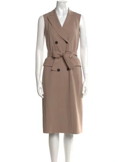 Pre-owned Judith & Charles Midi Length Dress In Neutral