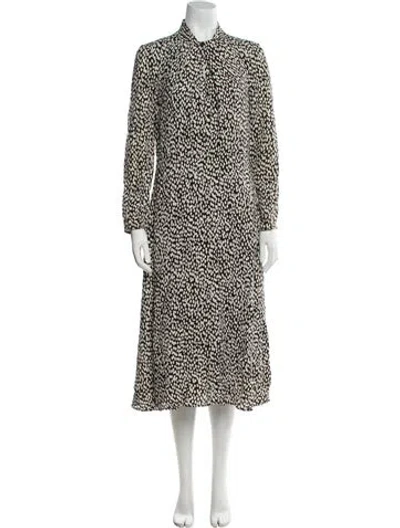 Pre-owned Judith & Charles Printed Midi Length Dress In Neutral