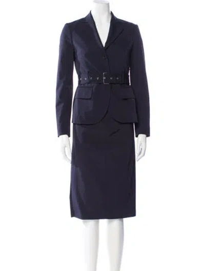 Pre-owned Judith & Charles Skirt Set In Blue