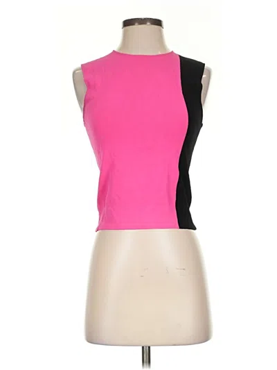 Pre-owned Judith & Charles Sleeveless Top Pink Halter Neckline Tops