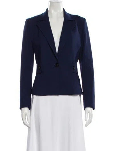 Pre-owned Judith & Charles Virgin Wool Blazer In Blue